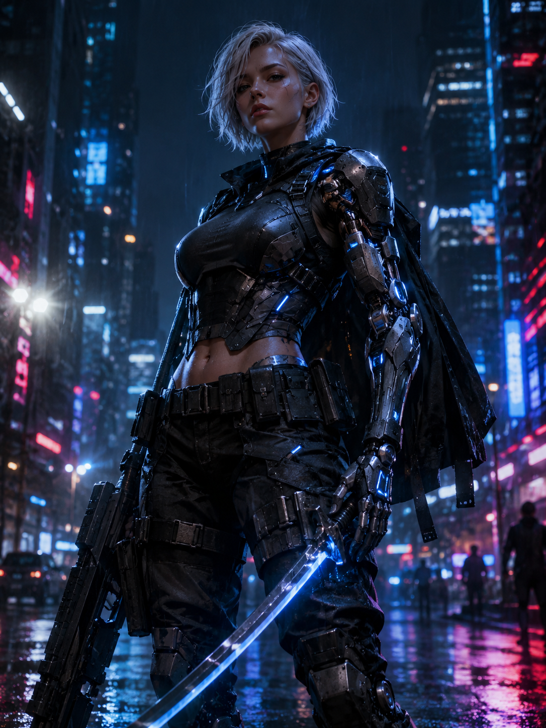 赛博朋克女战士Cyberpunk Character